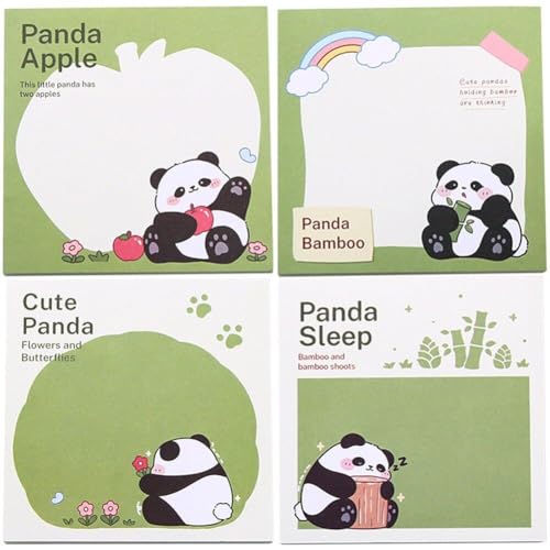 Notes Panda Notizblock, Leuchtende Post-stickies, Selbstklebende Farbnotizen Für Büro, Zuhause, Schultreffen von Dinntty