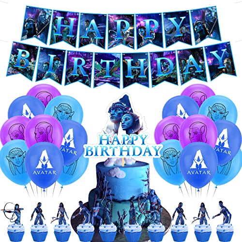 Deko Geburtstag Avatar Luftballons Geburtstag Avatar Way of Water Geburtstag Girlande Avatar the Way of Water Kuchen Topper Geburtstag Avatar Geburtstagsdeko Avatar Way of Water Party Deko Geburtstag von Dinoeye