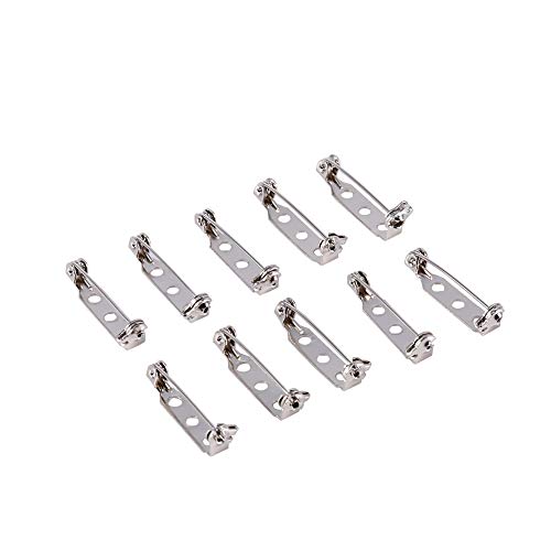 Brosche Pins Brosche Pins zum Basteln Bar Verschluss Silber 50 Stück Bar Pins Brosche Schloss Rücken Sicherheitsverschluss Rollen DIY Handwerk 32 mm (25 mm) von Dioche