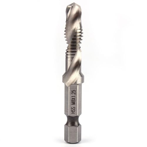 Hochhärte Hex Shank Bohrbohrer Tap Taper Bit für Weiche Metalle und Eisen - M8 -Bohrer mit Selbstzentriertem Punkt und Dauerhaftem Elektrowerkzeugteil von Dioche