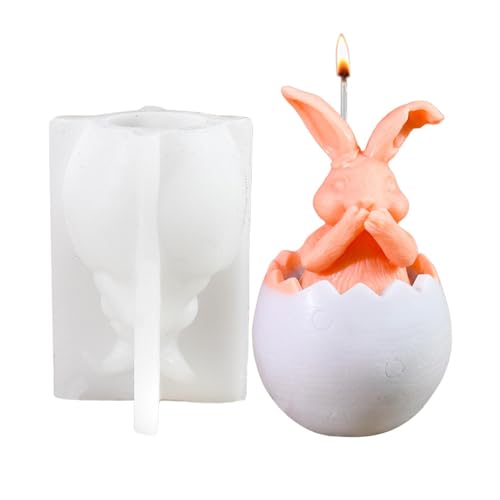 Ostern Hase Silikonform Gießformen, 3D Hasen Silikonform Kerzenform Zur Kerzenherstellung, Osterhasen Silikon Gießformen Epoxidharzformen Für Handgemachte Seife, Kerzen, Heimdekoration von Dioeazh