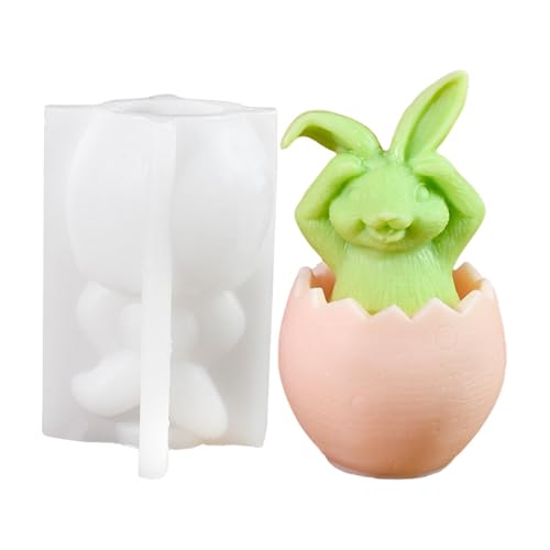 Ostern Hase Silikonform Gießformen, 3D Hasen Silikonform Kerzenform Zur Kerzenherstellung, Osterhasen Silikon Gießformen Epoxidharzformen Für Handgemachte Seife, Kerzen, Heimdekoration von Dioeazh