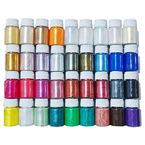 1 Set Epoxidharz Farbstoff Perlenpigment für Seife Handgemachte Kosmetik Grade Perlglanz Natürlicher Glimmer Mineralpulver von Diogeynu