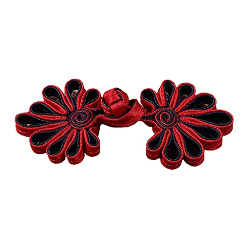 Diogeynu Chinesische Blumenform für Froschknopf, traditionelles chinesisches Handwerkszubehör, Zopfstrick, für Froschknopf, Knoten, F von Diogeynu