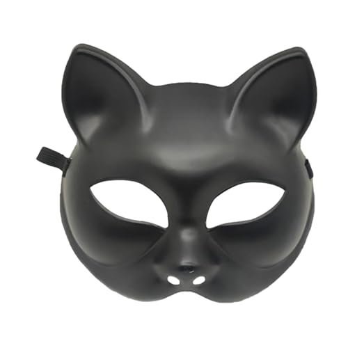 Diogeynu Maskerade Katzen Karneval Halbgesicht Tier Party Halloween Kostüm Verkleiden für Party von Diogeynu