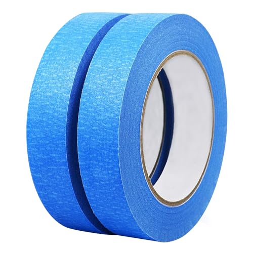 Diompirux 2 Rolle Malerkrepp Universal,Profi Abdeckband Malertape,Vielseitiges Klebeband für Malerarbeiten und Dekoration,für Karosserie Malerarbeiten Renovierungen Dekoration Renovieren(24mmx50m) von Diompirux