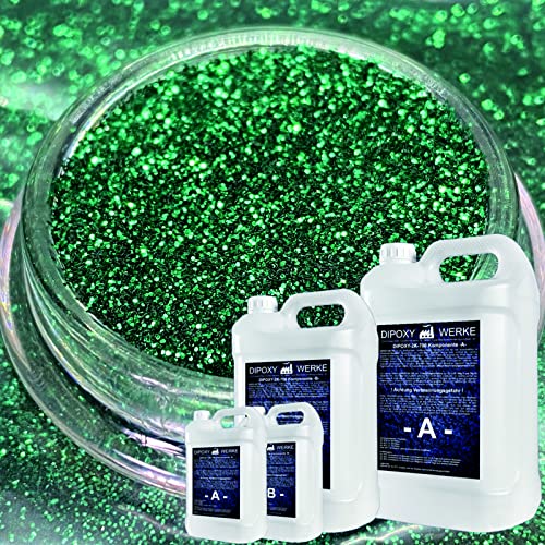 Dipoxy 2K-700 Epoxidharz mit Pigment 1,5kg + 25g Grün09 von Dipoxy