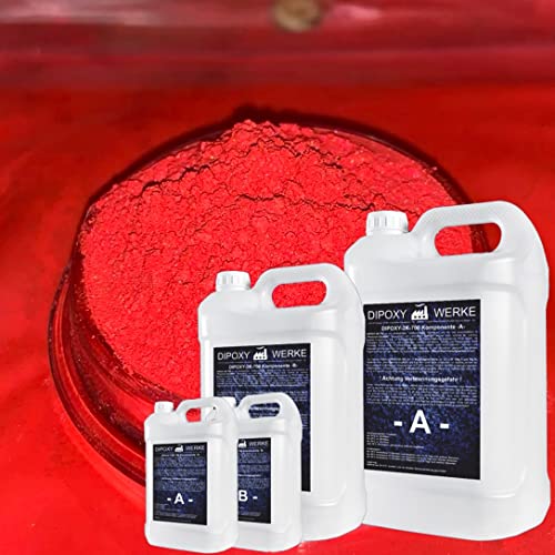 Dipoxy 2K-700 Epoxidharz mit Pigment 1,5kg + 25g Rot02 von Dipoxy