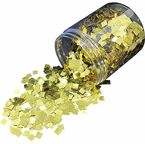 Dipoxy Glitter Gold 5g 6x6mm Pailletten Epoxidharz Farbpigmente Epoxy Glitzer von Dipoxy