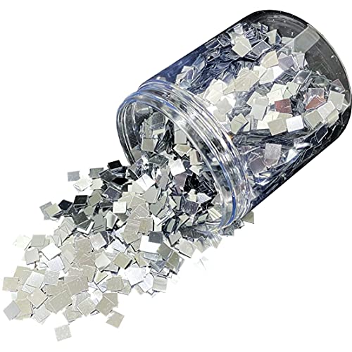 Dipoxy Glitter Silber 25g 6x6mm Pailletten Epoxidharz Farbpigmente Epoxy Glitzer von Dipoxy