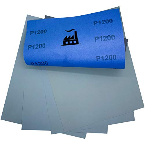 Dipoxy - Wasserfestes Schleifpapier P1200 Bogen 230 x 280 mm für den Nassschliff von Dipoxy