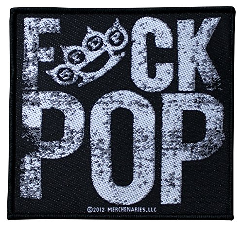 FIVE FINGER DEATH PUNCH Aufnäher FUCK POP Patch gewebt 10 x 9,5 cm von Five Finger Death Punch