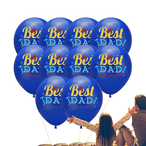 Luftballons "Happy Dad's Day", Partyzubehör, 10 Stück, Blau und Weiß, beste Papa-Luftballons, Dekorationen für Happy Fathers Day Luftballons, Hintergrund-Ornamente von Dirfuny