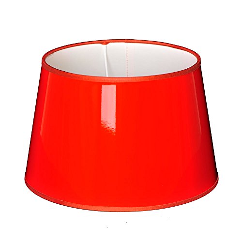 Lampenschirm für Tischleuchte in Rund Lack PVC Orange TL 25-19-16 von Dirk Davids Leuchten GmbH