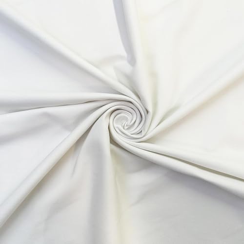 Baumwoll-Samtstoff, 114 cm breit, nicht dehnbar, für Kostüme, Kleider, Basteln, Dekoration (weiß) von Discount Fabrics LTD