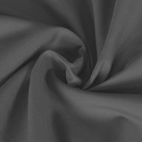 Einfarbiger Polycotton Stoff Poly Baumwoll Kleid Bastelmaterial 45 Zoll – 112 cm Breit 60+ Farben (Zinngrau, 1/2 Meter) von Discover Lifestyle & Fashion Fabrics