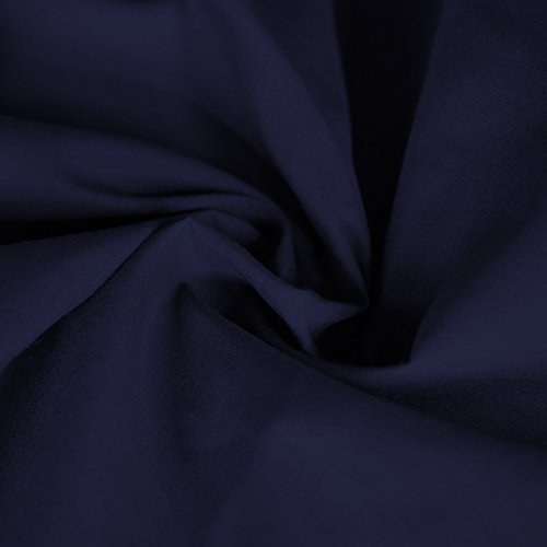 Einfarbiger Polycotton Stoff Poly Baumwollkleid Bastelmaterial 45 Zoll – 112 cm Breit 60+ Farben (Mittelblau, 1/2 Meter) von Discover Lifestyle & Fashion Fabrics