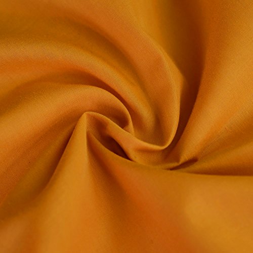 Einfarbiger Polycotton Stoff aus Poly Baumwollkleid Bastelmaterial 45 Zoll – 112 cm Breit, 60+ Farben (Sunset Orange, 1/2 Meter) von Discover Lifestyle & Fashion Fabrics