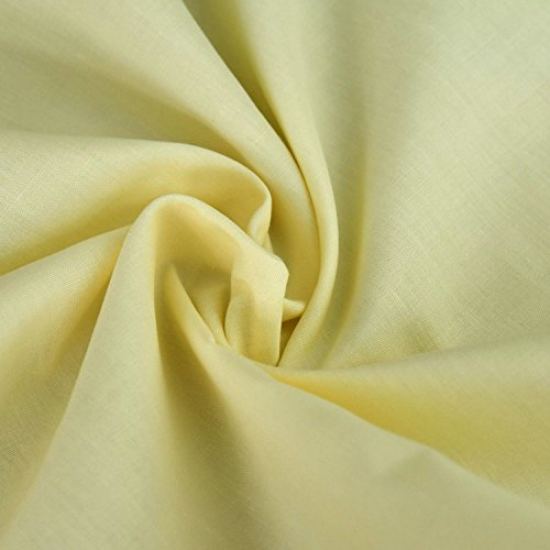 Einfarbiger Polycotton Stoff aus Poly Baumwollkleid Bastelmaterial 45 Zoll – 112 cm Breit 60+ Farben (Beige, Meter) von Discover Lifestyle & Fashion Fabrics