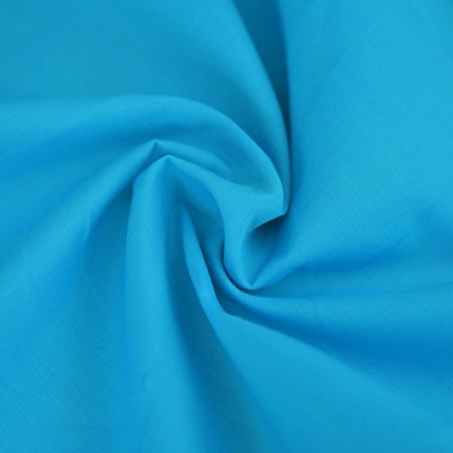 Einfarbiger Polycotton Stoff aus Poly Baumwollkleid Bastelmaterial 45 Zoll – 112 cm Breit 60+ Farben (Himmelblau, Meter) von Discover Lifestyle & Fashion Fabrics