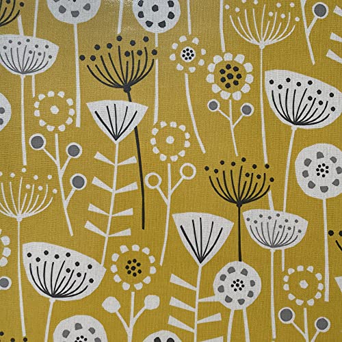 Nature & Animals Premium Designer-Tischtuch Wachstuch, abwischbar, Vinyl, 132 cm breit (Meterware, Bergen Ocker) von Discover Lifestyle & Fashion Fabrics