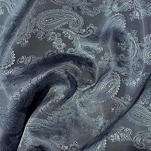 Paisleymuster, Jacquard, Poly-Viskose, gewebt, Polsterstoff, Kleiderfutter, Drapierstoff, Material, 150 cm breit, Meterware (Meterware, Blaugrün) von Discover Lifestyle & Fashion Fabrics