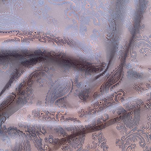 Paisleymuster, Jacquard, Poly-Viskose, gewebt, Polsterstoff, Kleiderfutter, Drapierstoff, Material | 150 cm breit (pro halber Meter, Rost/Terrakotta) von Discover Lifestyle & Fashion Fabrics