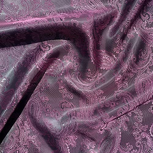 Paisleymuster, Jacquard-Poly-Viskose, gewebt, Polsterstoff, Anzugfutter, Drapierstoff, 150 cm breit (pro halber Meter, Kirschrot) von Discover Lifestyle & Fashion Fabrics