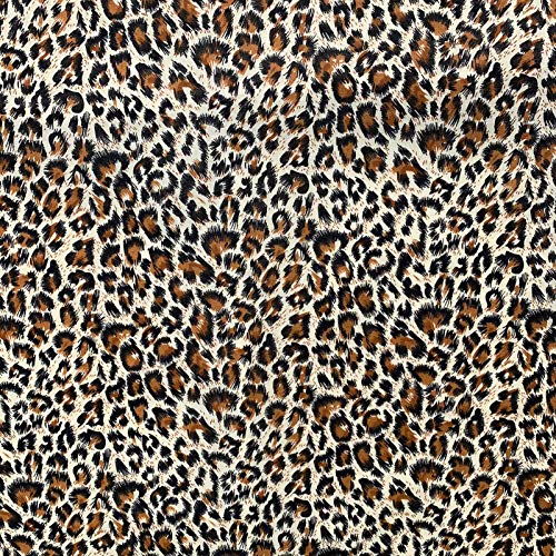 Stoff mit Tierfell-Design, für Kinder aus Polyester-Baumwoll-Mischgewebe, bedruckt, für Kostümpartys, 112 cm, Verkauf pro halbem Meter (Dschungel-Leopard) von Discover Lifestyle & Fashion Fabrics