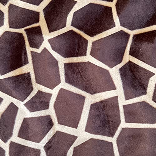 Velboa Kunstfell, Tierdruck, superweich, Ponyhaut, Velours, Bastelmaterial, 140 cm breit (pro halber Meter, große Giraffe) von Discover Lifestyle & Fashion Fabrics