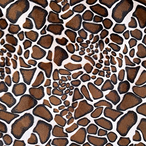 Velboa Kunstfell, sehr weich, Ponyhaut, Veloursstoff, Bastelmaterial | 150 cm breit (pro Meter, kleine Giraffe) von Discover Lifestyle & Fashion Fabrics