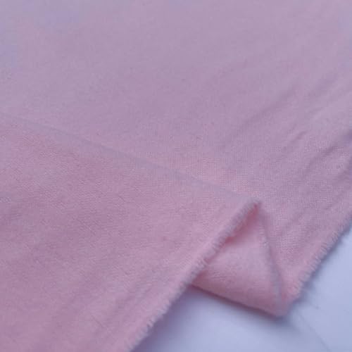 Winceyette Wynciette Wynciette Flanellstoff, 100 % gebürstete Baumwolle, 101,6 cm – 105 cm breit (pro halber Meter, Rosa) von Discover Lifestyle & Fashion Fabrics