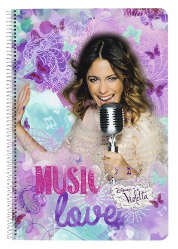 Disney Violetta Spiral-block DIN A4 Schulblock Notizbuch Schreibblock Ring-buch von Disney Violetta