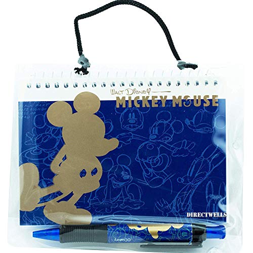 Party Favors Disney Mickey Autogramm-Notizblöcke mit einziehbarem Stift, Mickey Blue & Gold von Disney autograph book