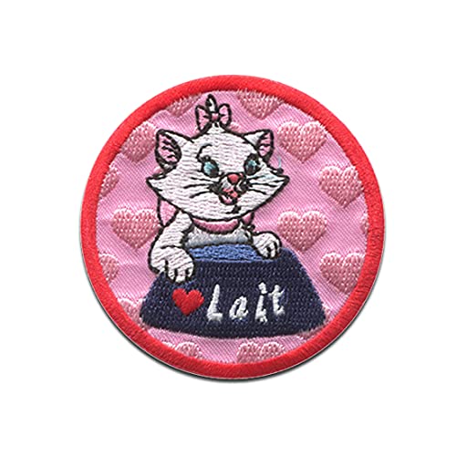 Disney © Aristocats Lait Katze Tier - Aufnäher, Bügelbild, Aufbügler, Applikationen, Patches, Flicken, zum aufbügeln, Größe: 5,8 x 5,8 cm von Disney