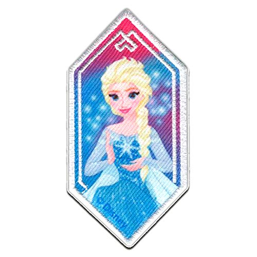 Disney © Frozen Die Eiskönigin Elsa 1 - Aufnäher, Bügelbild, Aufbügler, Applikationen, Patches, Flicken, Zum Aufbügeln, Größe: 8,5 x 4,2 cm von Disney