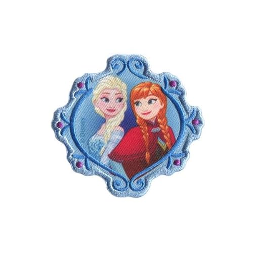 Disney © Frozen Die Eiskönigin Elsa&Anna 2 - Aufnäher, Bügelbild, Aufbügler, Applikationen, Patches, Flicken, Größe: 7,3 x 7 cm von Disney