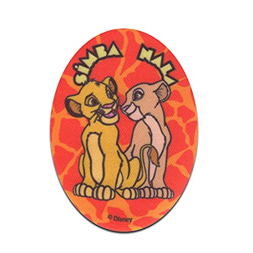 Disney König Der Löwen Simba Und Nala Tier - Aufnäher, Bügelbild, Aufbügler, Applikationen, Patches, Zum Aufbügeln, Größe: 11 x 8 cm von Disney