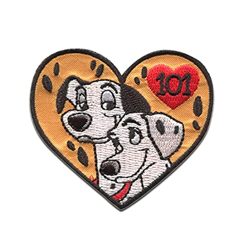 Disney 101 Dalmatiner Herz Perdita Pongo - Aufnäher, Bügelbild, Aufbügler, Applikationen, Patches, Flicken, zum aufbügeln, Größe: 6,2 x 5,5 cm von Disney