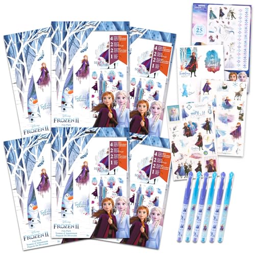 Disney Die Eiskönigin Partygeschenke für 6 Gäste – Bündel mit 6 Frozen-Spaß-Packs mit Poster, Aufklebern, Stiften und Aufklebern, Disney Die Eiskönigin Partyzubehör für Mädchen, Kinder von Disney