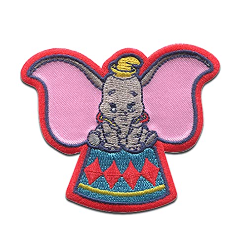 Disney Dumbo Elefant Tier - Aufnäher, Bügelbild, Aufbügler, Applikationen, Patches, Flicken, zum aufbügeln, Größe: 6,9 x 5,7 cm von Disney