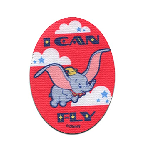 Disney Dumbo I can fly Elefant Tier - Aufnäher, Bügelbild, Aufbügler, Applikationen, Patches, Flicken, zum aufbügeln, Größe: 11 x 8 cm von Disney