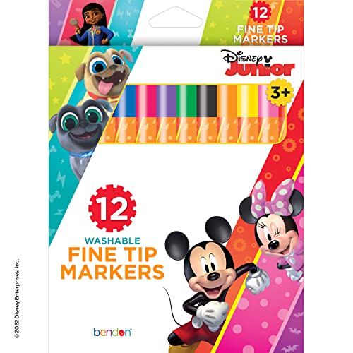 Disney Junior Marker mit feiner Spitze, 12 Stück in Tuckbox von Disney