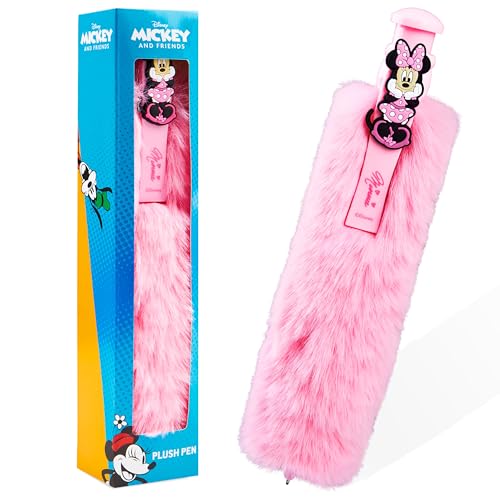 Disney Minnie Mouse Plüsch Kugelschreiber mit Schwarzer Tinte, Geschenke für Sie (Pink) von Disney