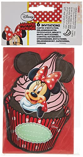 Disney Party-Einladungen Minnie Maus (in englischer Sprache), 6 Stück von Disney