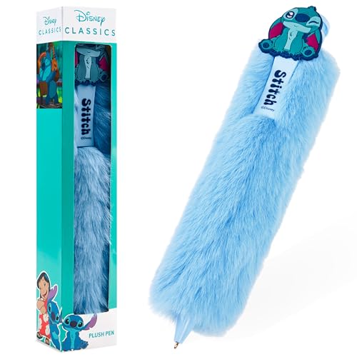 Disney Stitch Plüsch Kugelschreiber mit schwarzer Tinte, Geschenke für Sie (Blau) von Disney