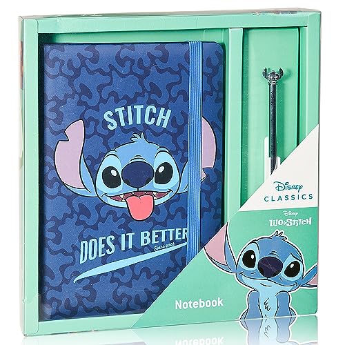 Stitch Disney Notizbuch, Notebook, Freundebuch, Heft, Notizblock mit stift - Tagebuch Mädchen - Sachen - Lilo und Stitch Geschenke, Ideal zum Verschenken - Kawaii Schulsachen - Lilo und Stitch buch von Disney