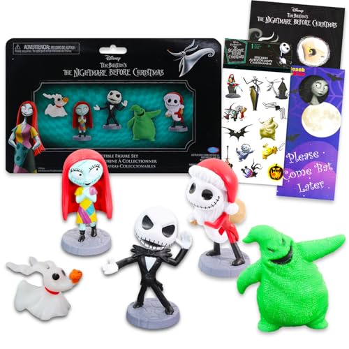 Tortenaufsatz "Nightmare Before Christmas" – Jack Skellington Kuchendekorationen, Set mit 5 Nightmare Before Christmas-Kuchenaufsätzen, Figuren, Aufklebern, mehr | Nightmare Before Christmas von Disney