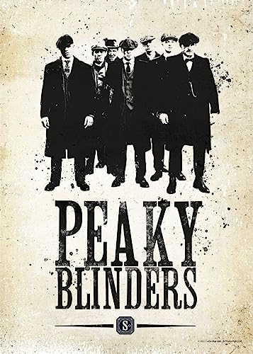 Displate Peaky Blinders Metallposter Peaky Blinders Poster Peaky Blinders Merch Peaky Blinders Bild Peaky Blinders Leinwand Stencil - Peaky Blinders Gang Poster 32x45cm von Displate