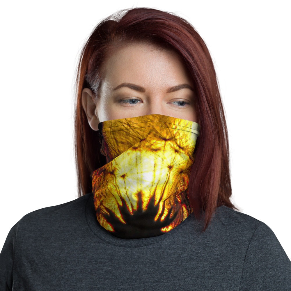 Halstuch, Gesichtsmasken, Stirnbänder, Halswärmer, Bandana, Floral, Einzigartiges Design, Armband, Pusteblume von DistortedRainbowsArt